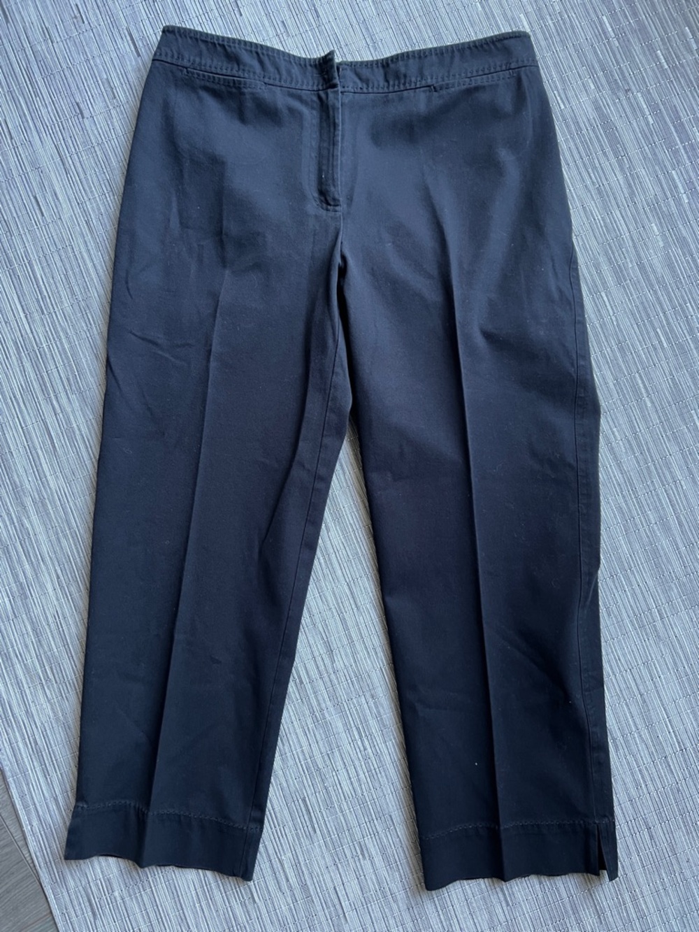 Eileen Fisher Black Cropped Straight-Leg Pants